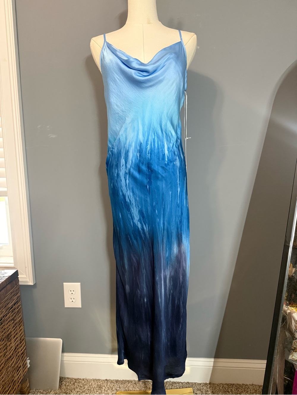 NWT Young Fabulous & Broke Blue Ombre Slip Dress - Small